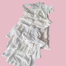 Antique baby dresses for Doll clothing Lace Pintucks LOT of 7