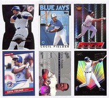 Cecil Fielder 6 Card Lot MLB Detroit Leaf Fractal Matrix, 1986 Topps / Donruss