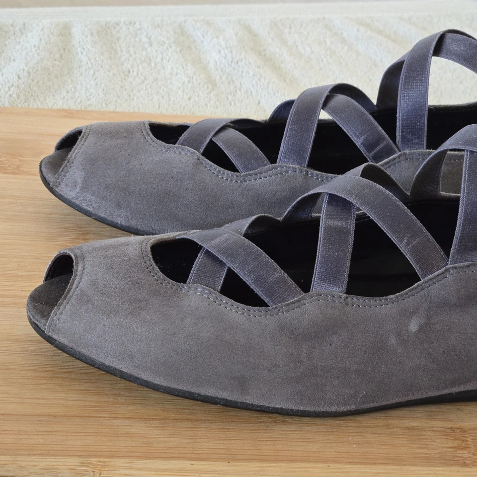 Zapatos planos Donald J. Pliner EIKE para mujer talla 9 estilo ballet cintas elásticas ITALIA Foto 4 de 4