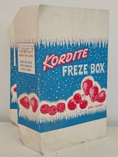 5 Vtg 1940 Kordite Freze Freezer Boxes Retro Kitchen Berries Fruit Made In USA