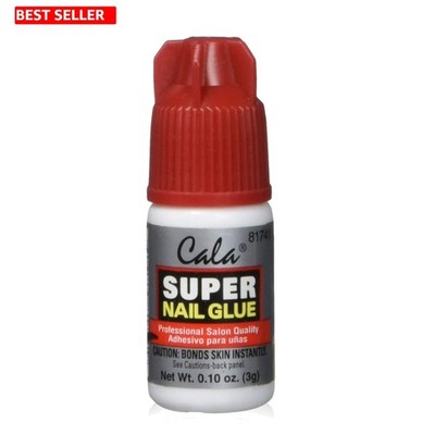 12-Pack Super Nail Gel Glue 0.10 oz - Clear, Long-Lasting Hold for Nails