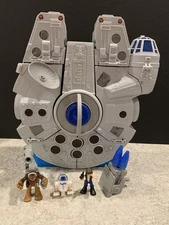 2017 Hasbro Playskool Galactic Heroes MILLENNIUM FALCON Playset &Figures Works