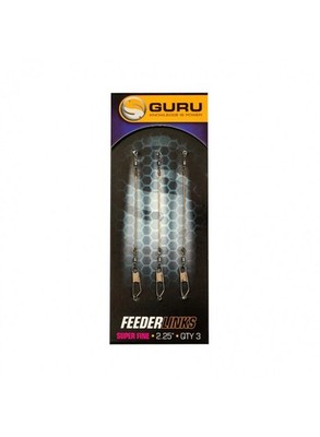 Guru Super Fine Feeder Link Anti Tangle Braided Flap 5cm Pack of 3