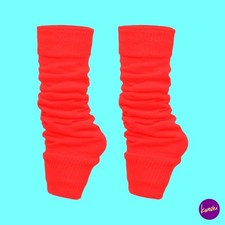 GA COMMUNICATIONS Ladies Girls Ankle Leg Warmers, Acrylic, Red, One Size