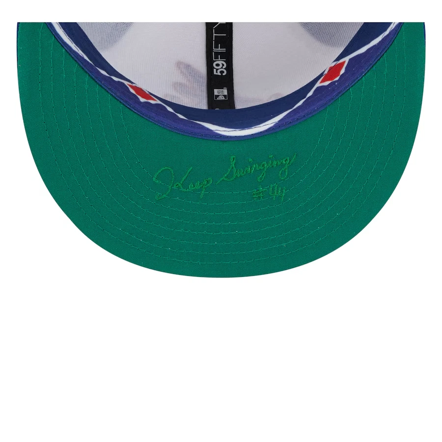 New Era 59FIFTY Atlanta Braves 2023 City Connect Fitted Hat Cap White Royal Blue - Image 4 of 4