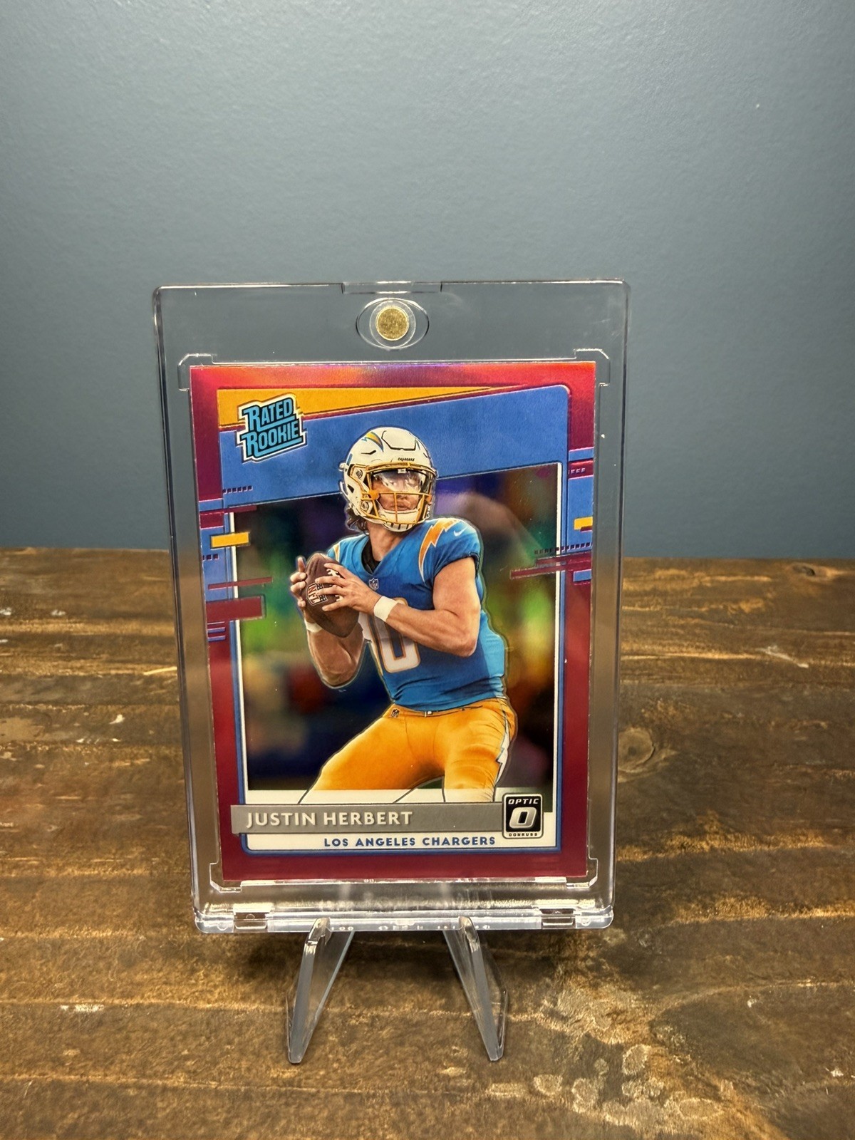 2020 Panini Donruss Optic Justin Herbert Rated Rookie Pink Prizm #153 RC