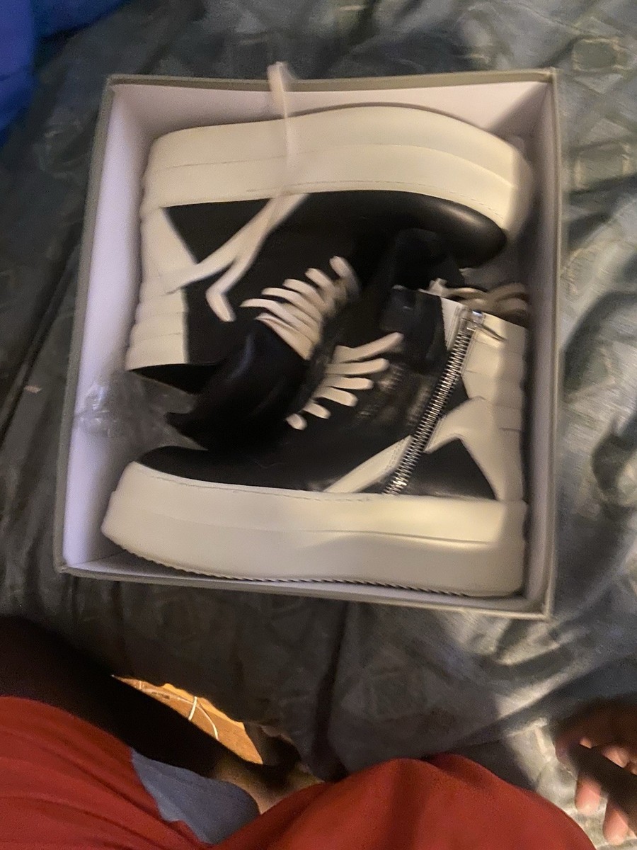 靴 RICK OWENS/MEGA BUMPER GEOBASKET Size 13 - Rick Owens Mega Bumper Geobasket High Milk for