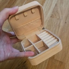 Boutique Peach Pink Small Jewelry Box Traveling Jewelry Organizer Travel Case