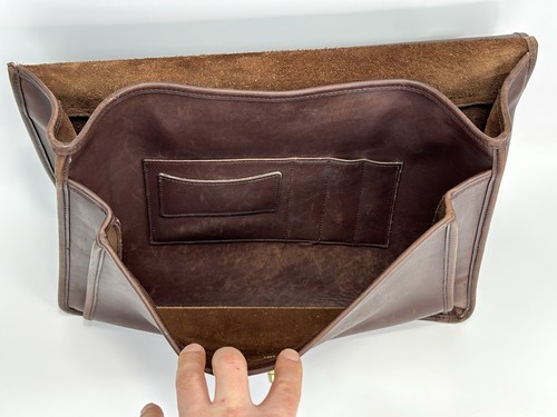 Vintage Coach braune Leder Beekman Aktentasche Messenger Bag 5266 GEREINIGT GEÖLT - Bild 12 von 17
