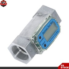 1.5" Digital Turbine Flow Meter, LCD Digital Display, Flow Rate of 10.5-74 GPM