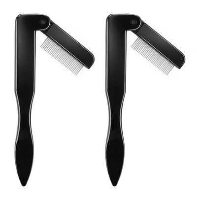 2 Pack Folding Eyelash Comb Professional Makeup Grooming Tool Eyelash Separator