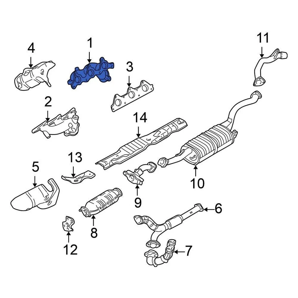 For Mitsubishi Montero 1995-2000 Mitsubishi MR450980 Right Exhaust Manifold Foto 2 de 2