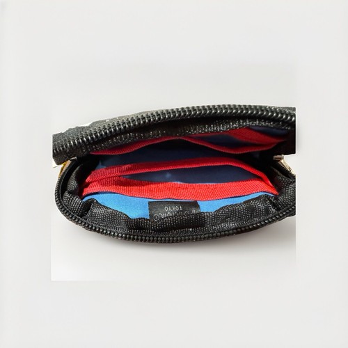 Doraemon Head PORTER Mini COIN Card Wallet Black Yoshida Bag Made in Japan - Picture 11 of 13