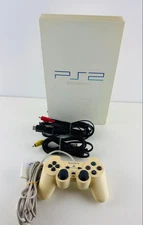 SONY PlayStation 2 SCPH-55000 White Console Tested with Controller Rank C