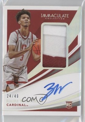2021 Immaculate Collegiate 24/49 Ziaire Williams RPA Rookie Patch Auto RC 0s9t