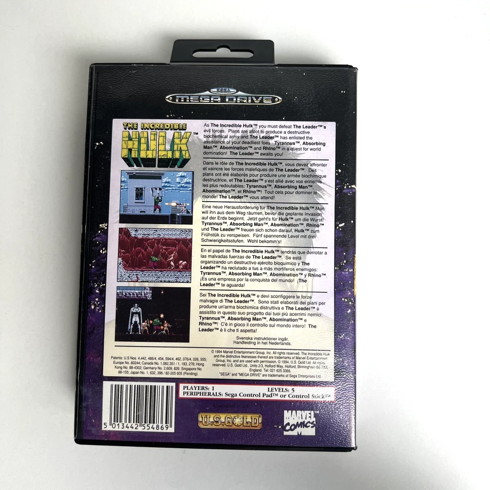 The Incredible Hulk (Marvel) - Komplett/CIB – Sega Mega Drive - Bild 3 von 4