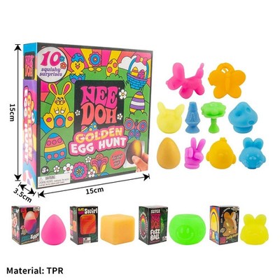 NeeDoh Easter Golden Egg Hunt Mystery(10 Squishy Surprises