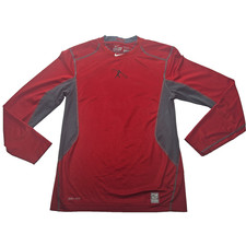 Nike Pro Combat Jacket Small Swingman Ken Griffy Jr. Dri-Fit Red and Gray