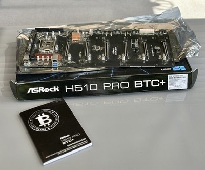 ASRock Intel H510 Pro BTC 13 1151 ATX DVI Motherboard Inkl Kabel Gebraucht