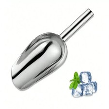 Stainless Steel Ice Cube Flour Scoop Kitchen Bar Tools Buffet Nut Grain Shovel..