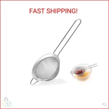 Fine Mesh Strainers for Kitchen, COKUMA Stainless Steel Metal Hand Small Mini Si