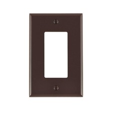 Leviton 1-Gang Decora/GFCI Device Decora Wallplate, Midway Size, Thermoset, D...