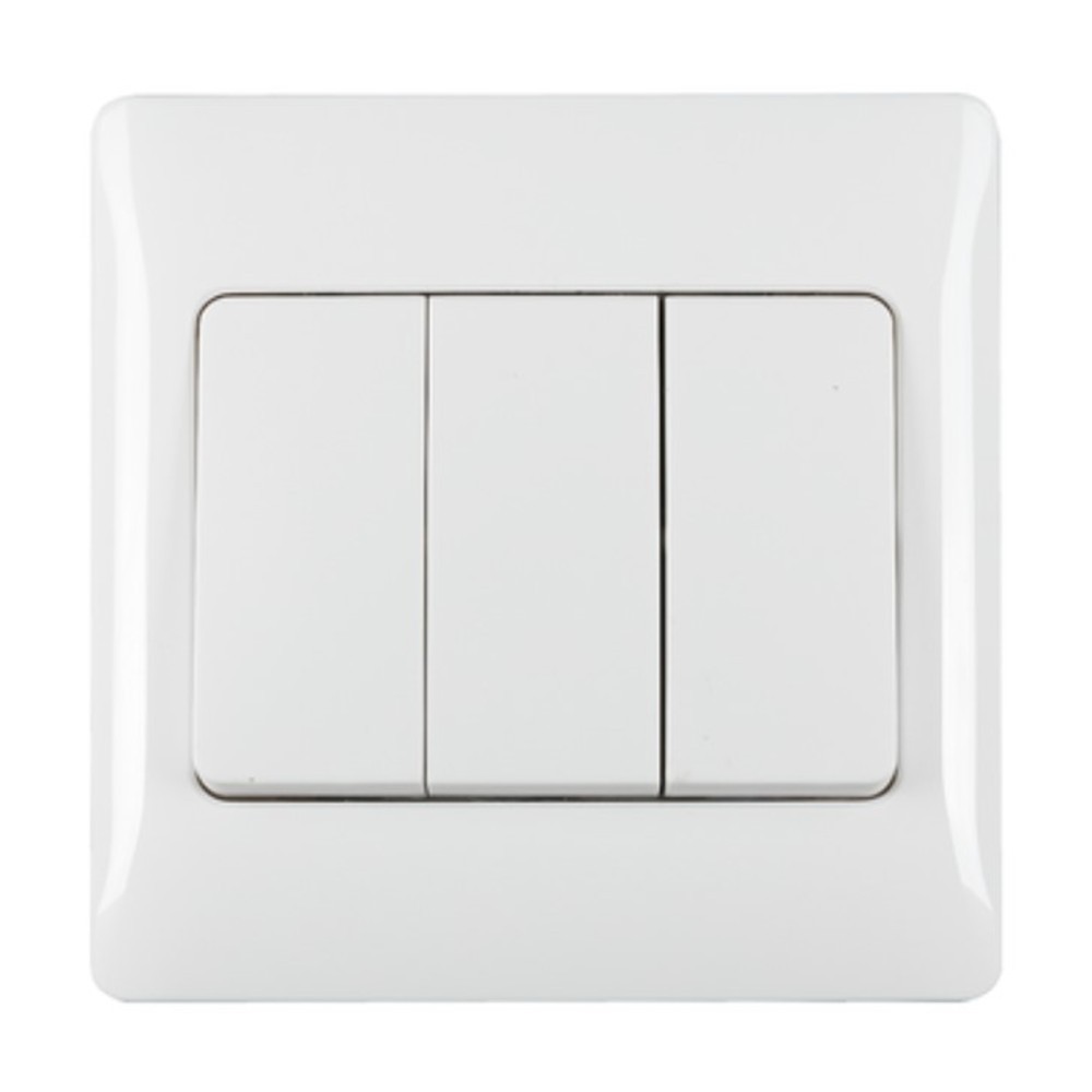 Schneider GRWH1032A Ultimate Slimline 3 gang 2 way 16AX Wide Rocker - White