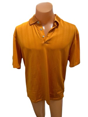 Nike Polo GOLF Short Sleeve Shirt Men s Orange Large The Tiger Woods Collection.