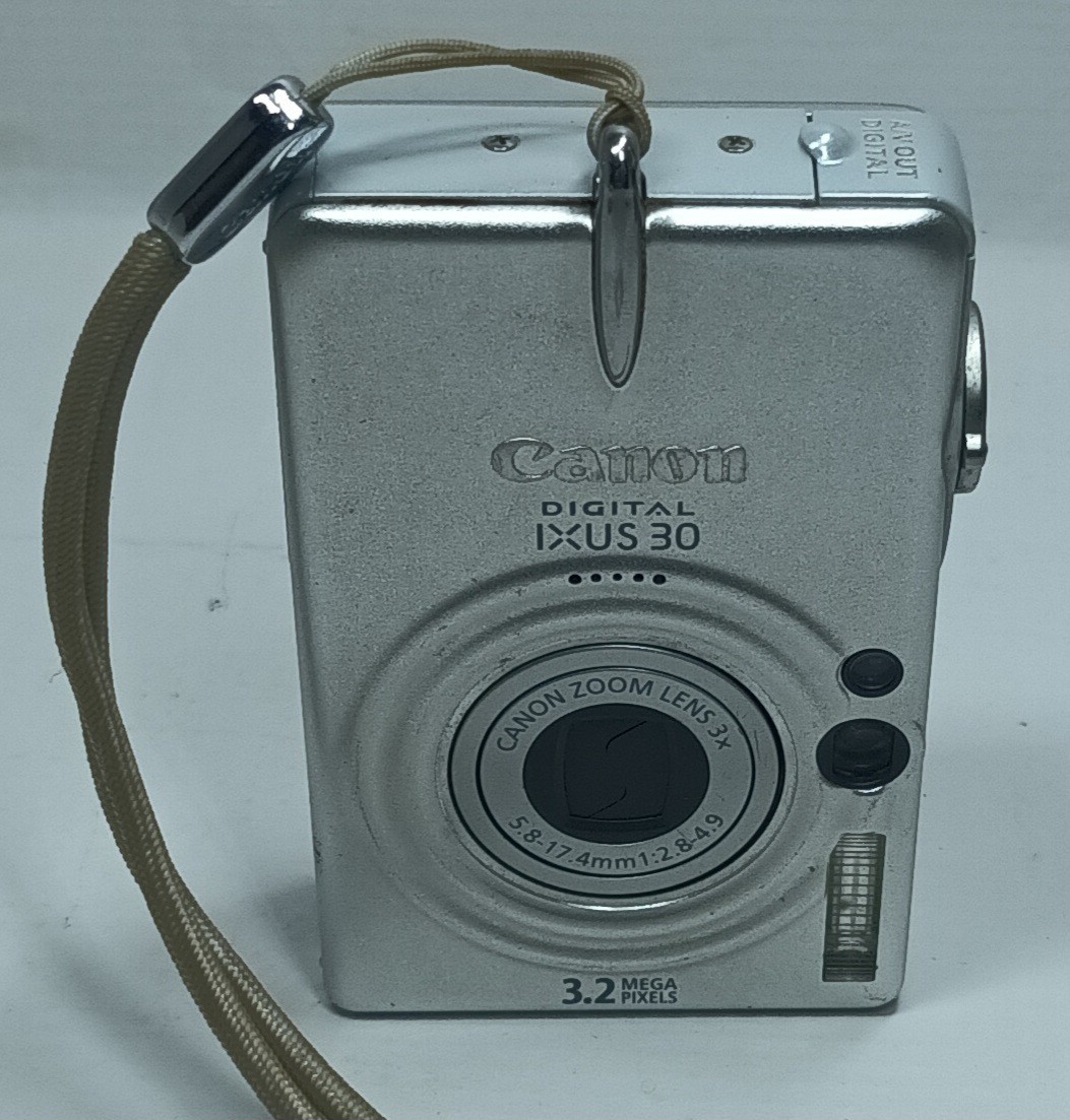 Canon Digital Camera IXUS 30 3.2MP Silver Tested With charger | eBay