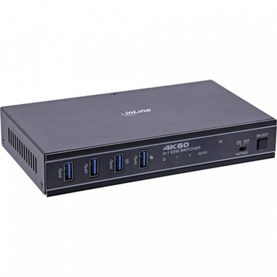 InLine  KVM Switch, 2-fach, HDMI  & USB-C , 4K60Hz, Umschalter