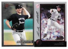 ANDY PETTITTE PAIR 1998 BOWMAN CHROME 3 ROOKIE REPRINT 37 NEW YORK YANKEES HOF