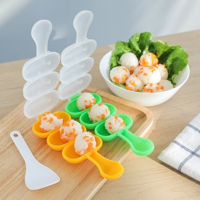 2Pcs/Set Rice Ball Mold Shakers Food Decoration Kids Lunch Sushi Maker Mould-y