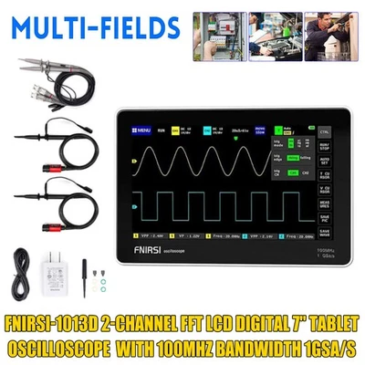 FNIRSI-1013D 2-channel FFT LCD Digital 7" Tablet Oscilloscope 100MHz 1GSa/s DECC - Bild 1 von 4