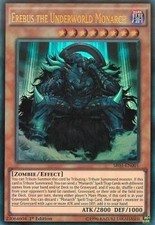 YuGiOh Erebus the Underworld Monarch SR01-EN001 Ultra Rare Englisch Good 1st