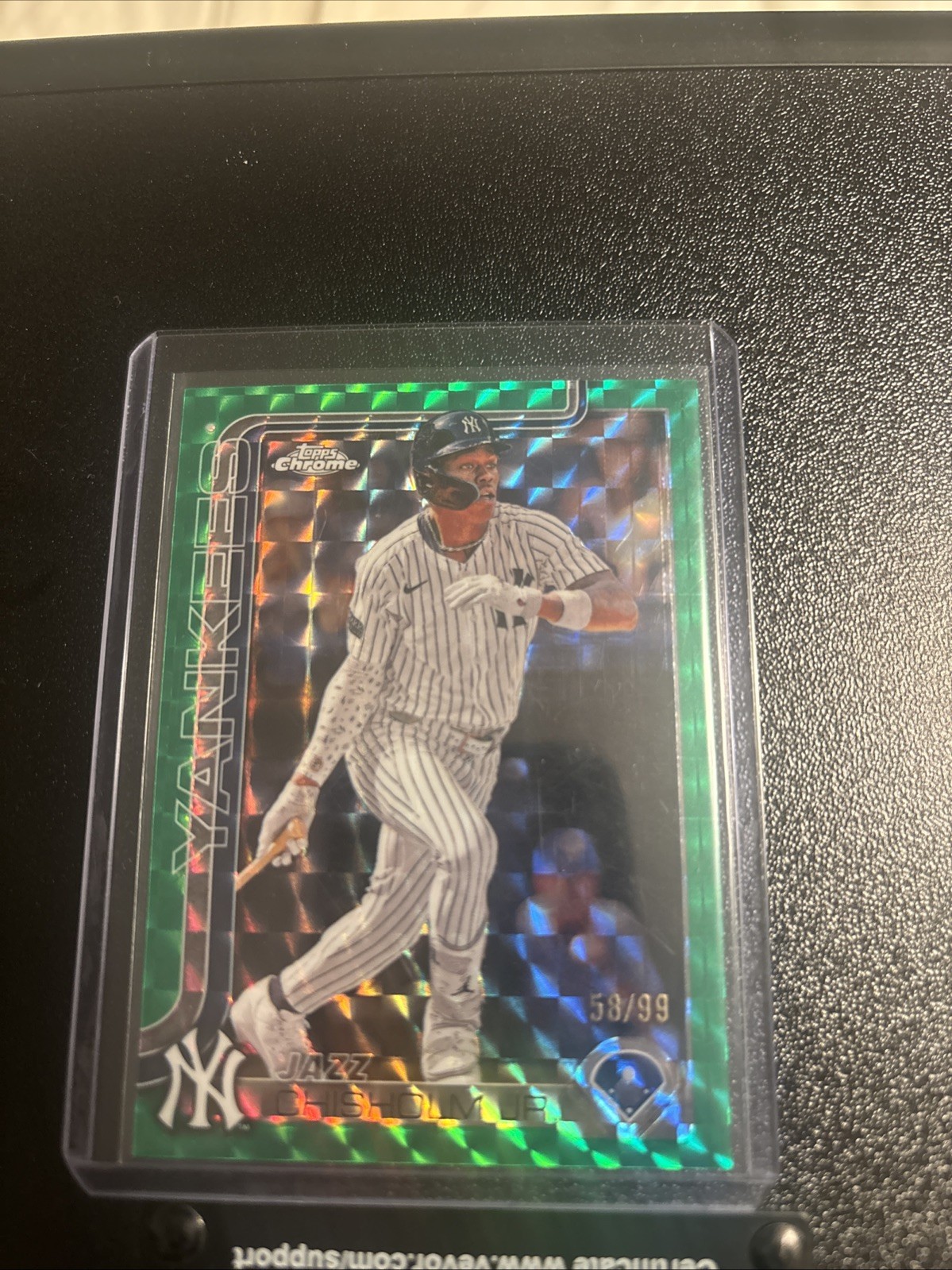 2025 Topps Chrome - Jazz Chisholm #283 Green Geometric Refractor /99 Yankees