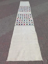Hallway Rug, Vintage Modern Kilim Runner Extra Long Rug Stair Rug Runner 31x194"