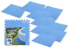 Pool Unterlage 50x50 cm blau - 9 St&uuml;ck - Bodenschutz Unterleg Matte Stecksystem