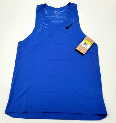Nike Aeroswift ADV Running Singlet Tank Top Men's Small Blue
