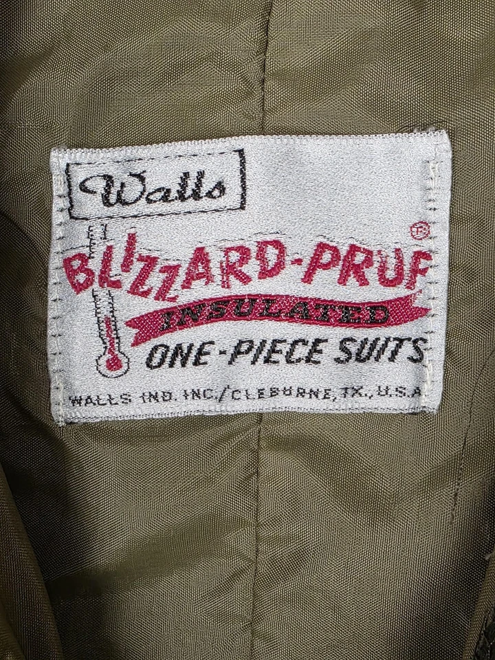 Vintage Walls Blizzard Pruf Coveralls Youth Medium Green Insulated USA 80s - Image 3 of 4