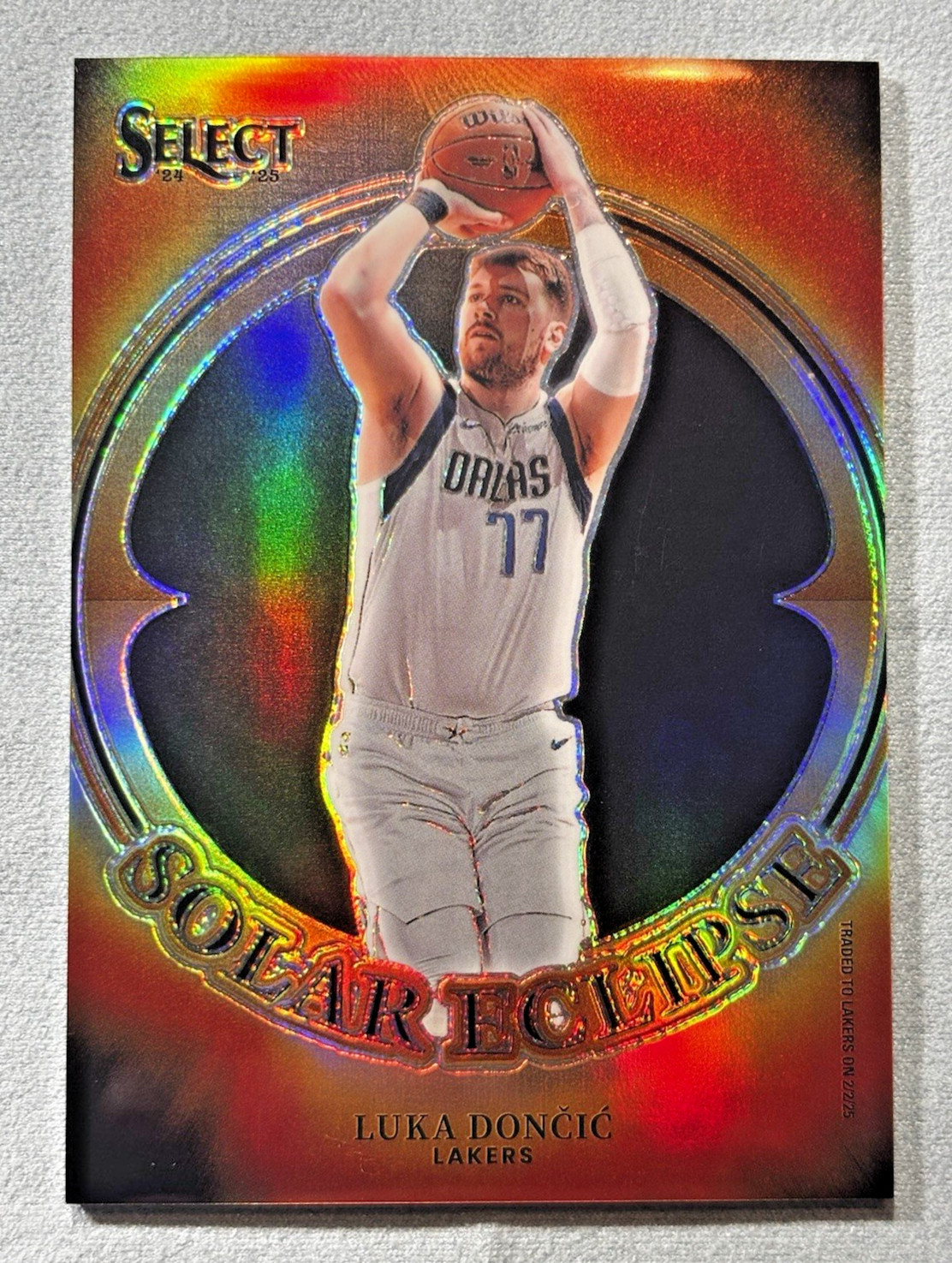 2024-25 Panini Select Luka Doncic Solar Eclipse Case Hit #7 SSP Mavs Lakers