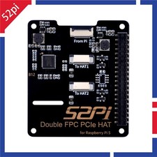 B12 Double FPC PCIe HAT Adapter Board for Raspberry Pi 5