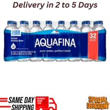 Aquafina Purified Bottled Drinking Water, 16.9 oz, 32 Pack Bottles