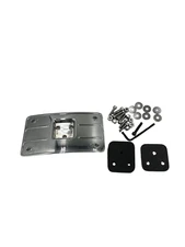 360 TWIN MOTORCYCLE LICENSE PLATE MOUNT CURVED 3-HOLE CHROME W/MOUNTING HARDWARE