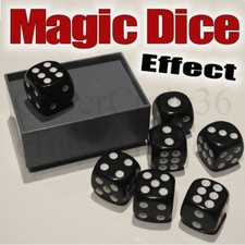 MAGIC DICE TRICK 7 BLACK DIE & BOX AMAZING MIRACLE NUMBER CHANGE PREDICT EFFECT