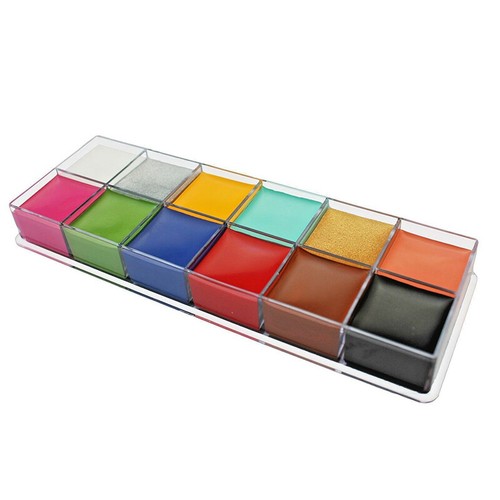 12 Colours Face Body Paint Oil Painting Art Make Up Set Halloween Party Fancy AU - Picture 8 of 8