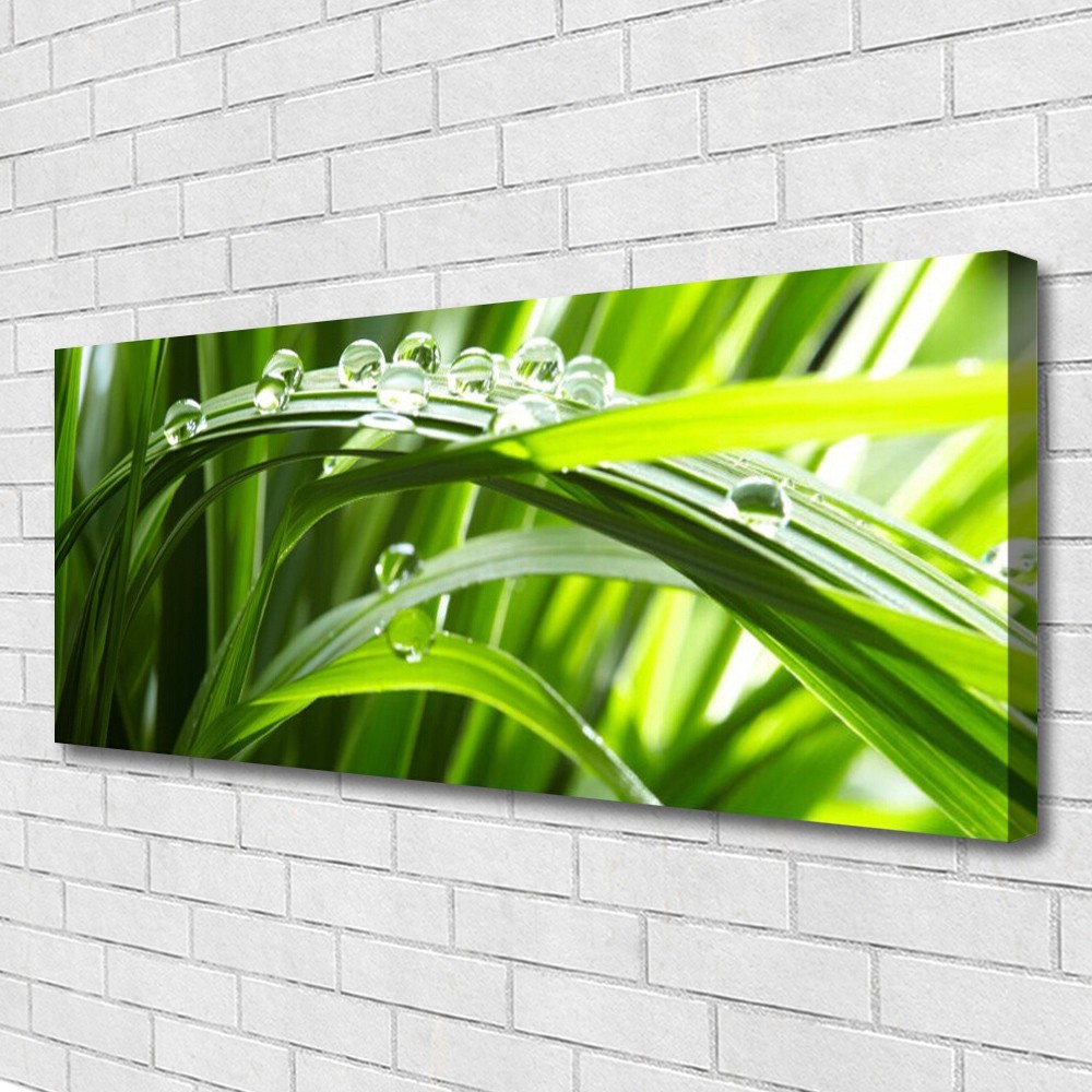 Tableaux 125x50 nature herbe de qualite galerie en toile tendue pour bureau