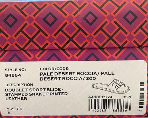 Tory Burch DoubleT Tobogán Deportivo | Mujer 8 | Cuero Estampado Serpiente - Imagen 5 de 5