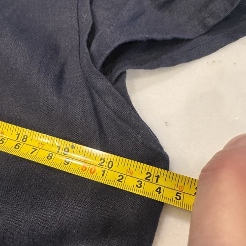 Neu mit Etikett Damen Malvin Germany Etuikleid Leinen Kurzarm dunkelblau Größe XL - Bild 8 von 14