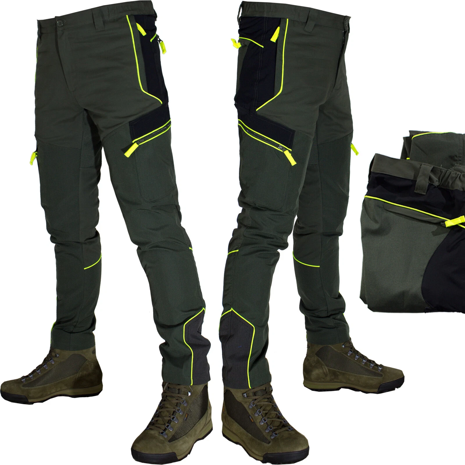 Men's Hunting Fishing Trekking Hiking Technical Fabric Anti-Tear Pants