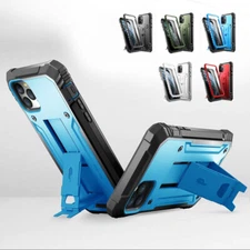 Shockproof Case For iPhone 12 11 Pro Max Mini Cover Screen Protector Kickstand